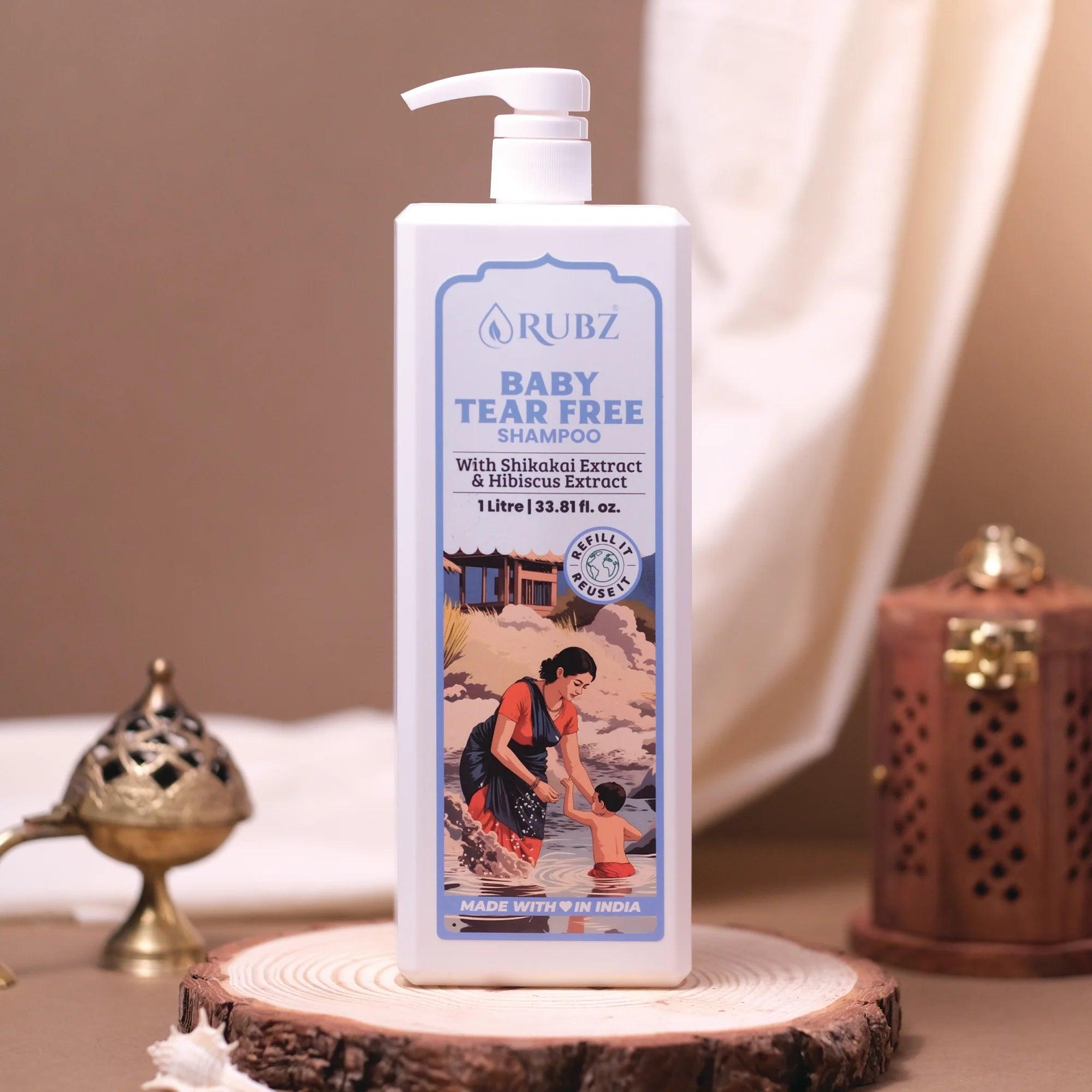 Organic tear-free baby shampoo