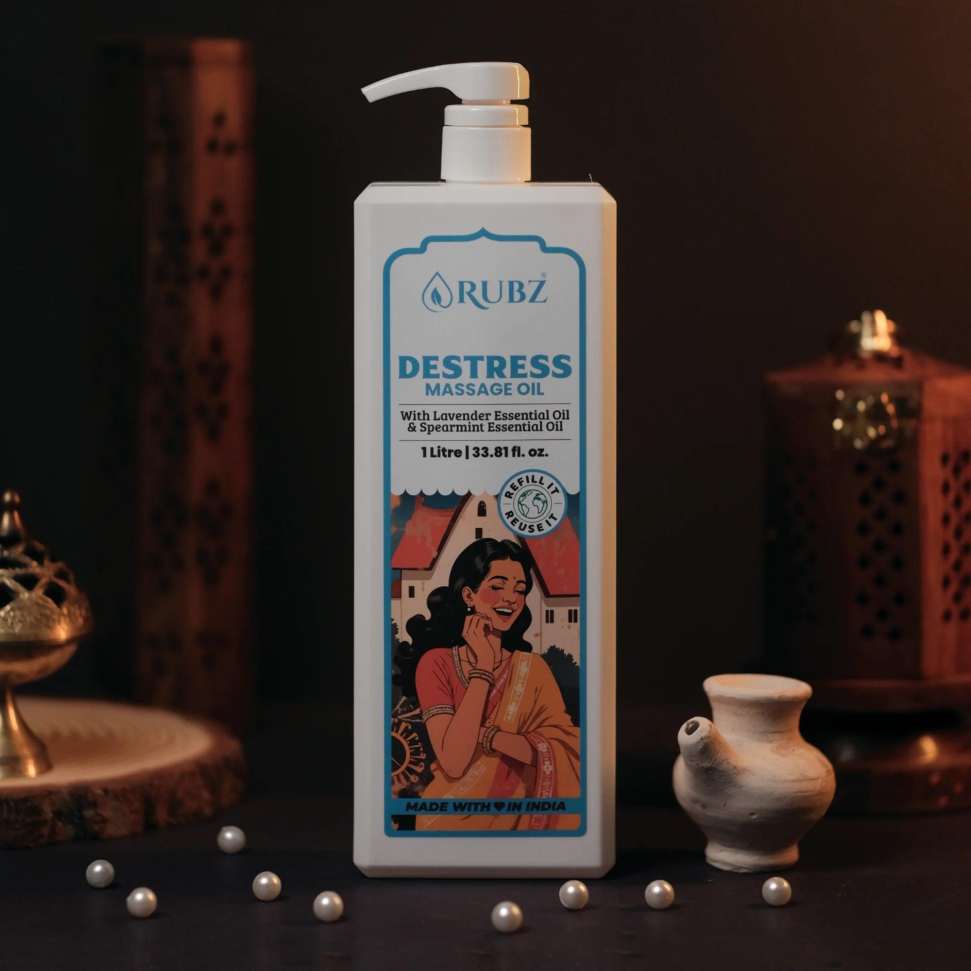 De-stress massage oil