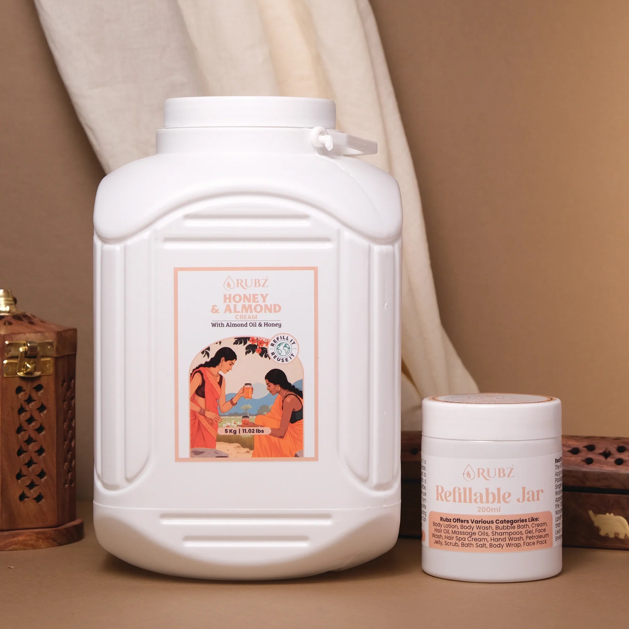 organic almond  body cream