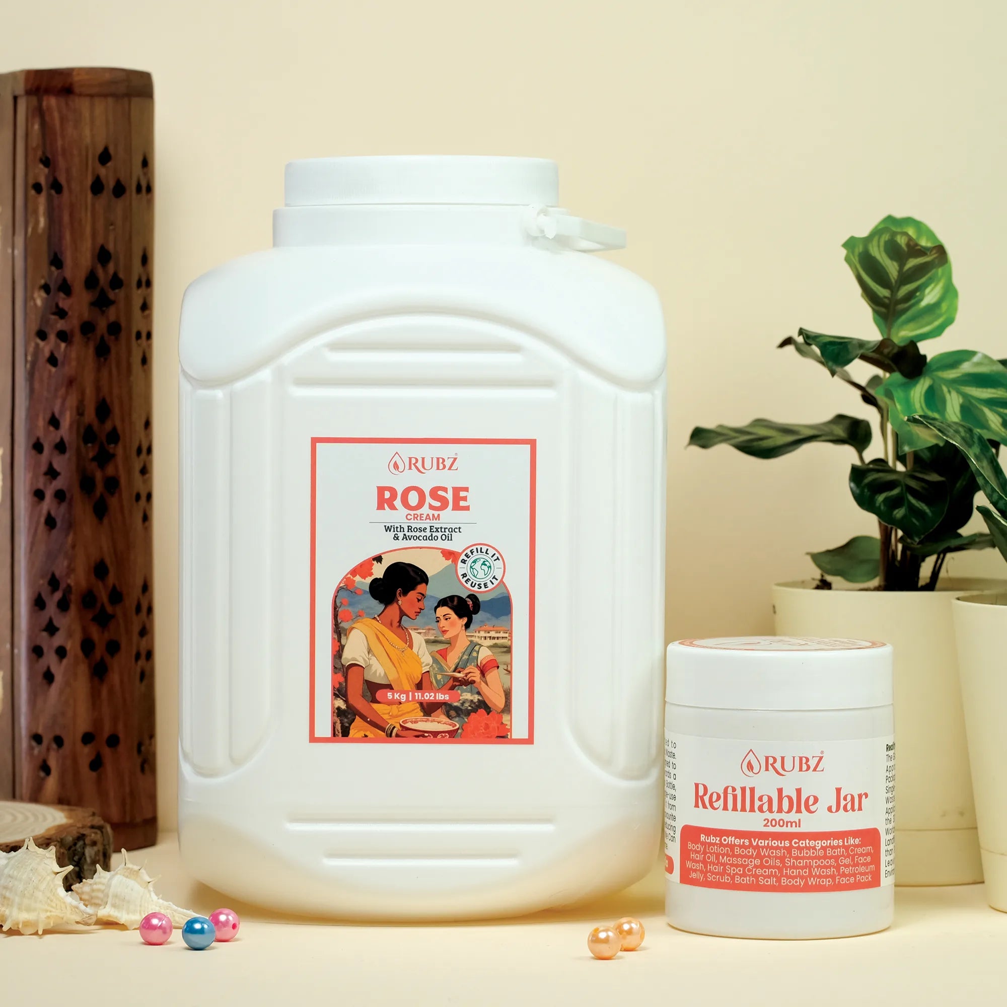 Rose face moisturizer cream