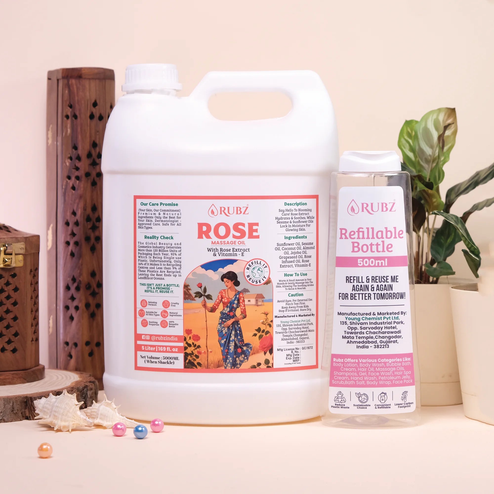 Rose massage oil for men