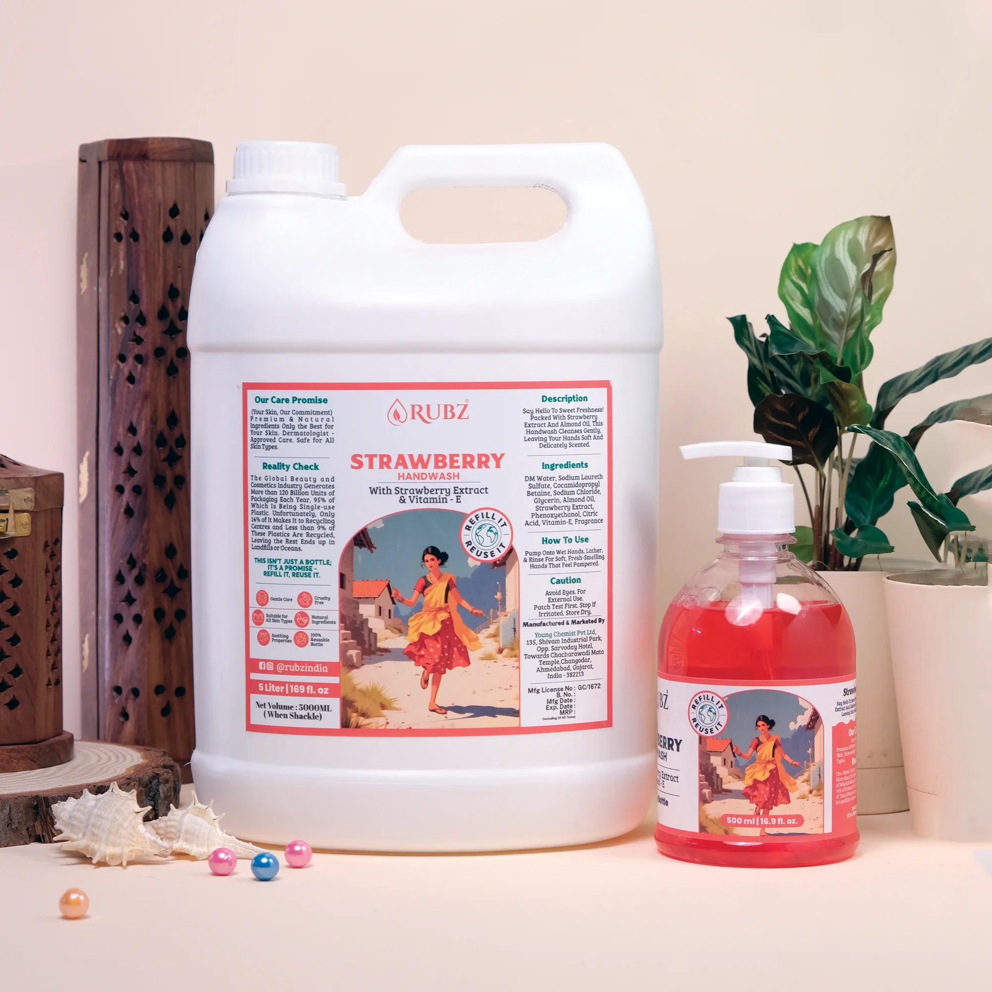 strawberry hand wash gel