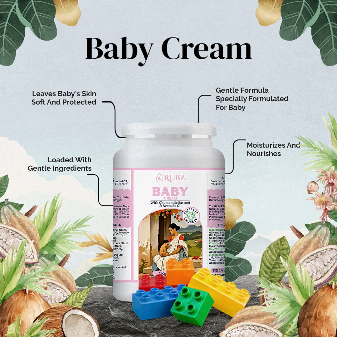 Baby cream for sensitive skin