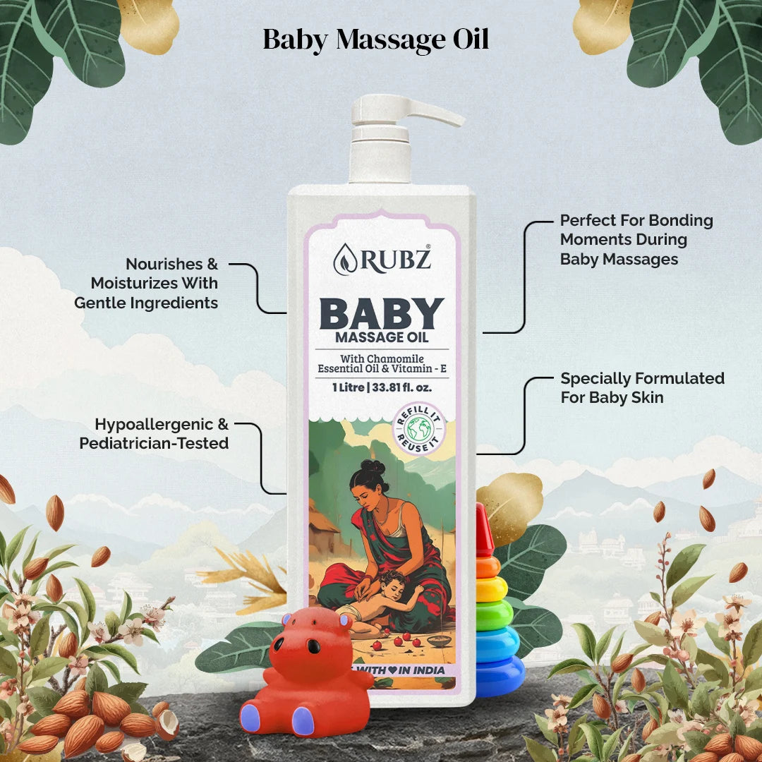 Baby oil for soft skin