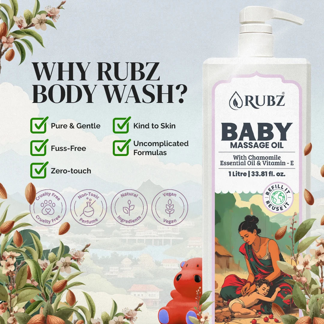 Calming baby massage oil