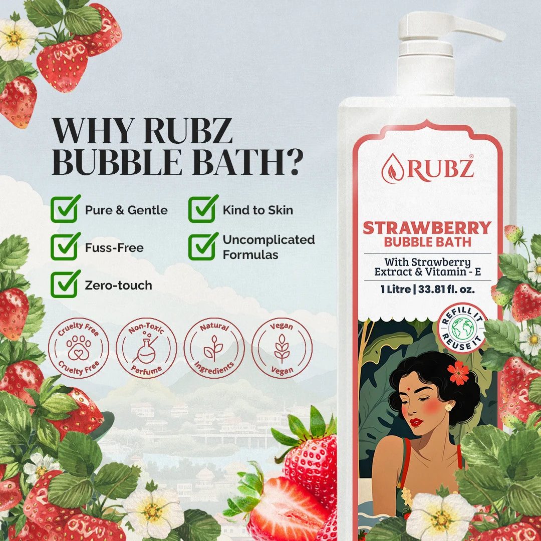 Strawberry Bubble Bath - 5 Litre | with 500ml Refillable Bottle