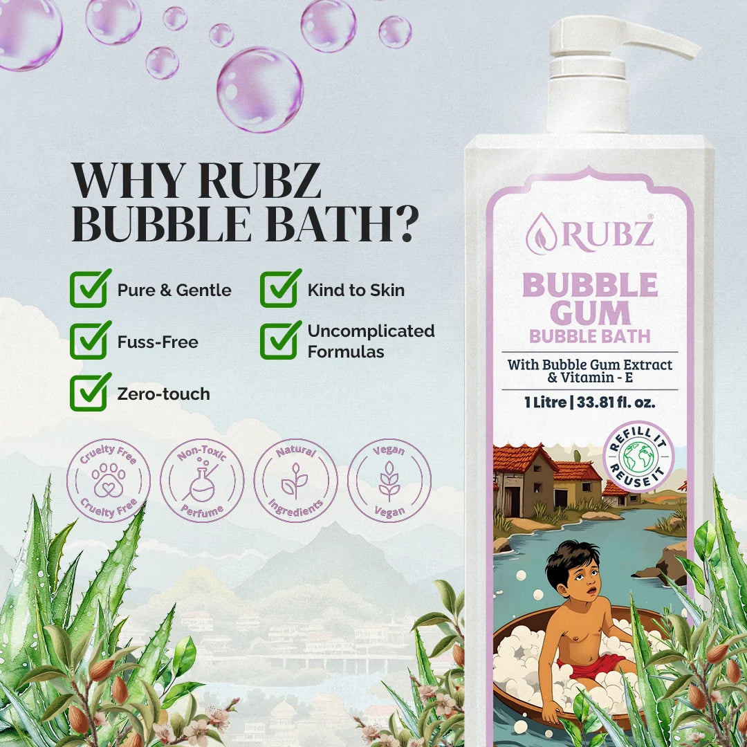 Bubble Gum Bubble Bath - 5 Litre | with 500ml Refillable Bottle