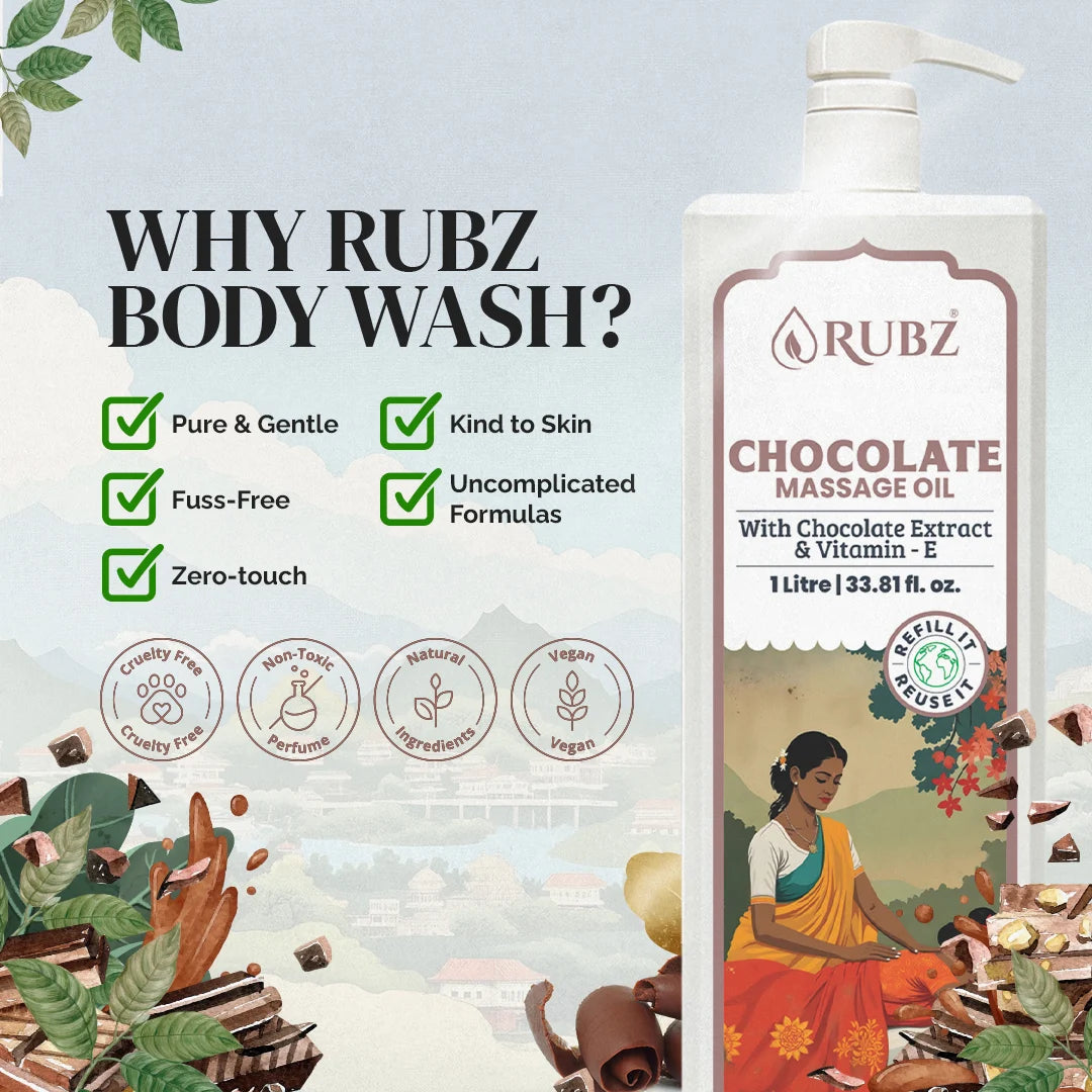 Chocolate oil for smooth skin