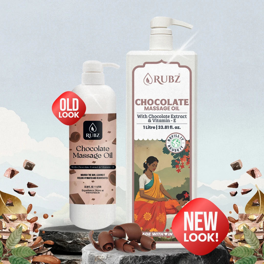 Chocolate oil for body massage