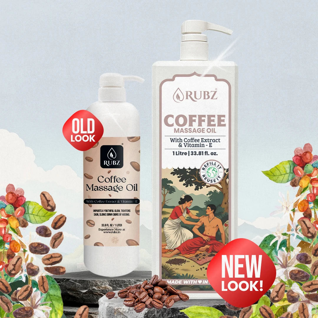 Coffee massage oil for glowing skin