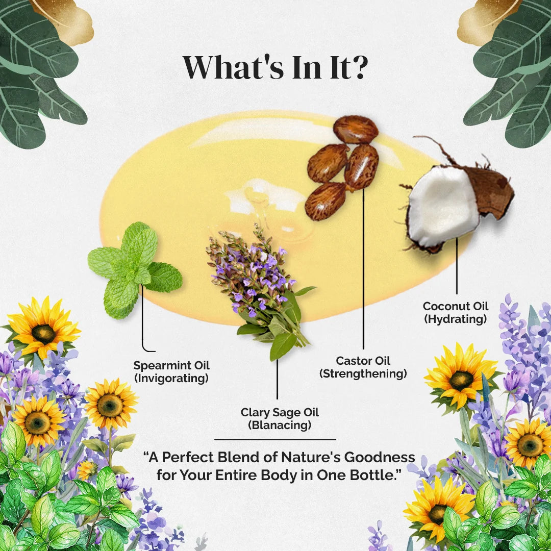 Herbal calming massage oil