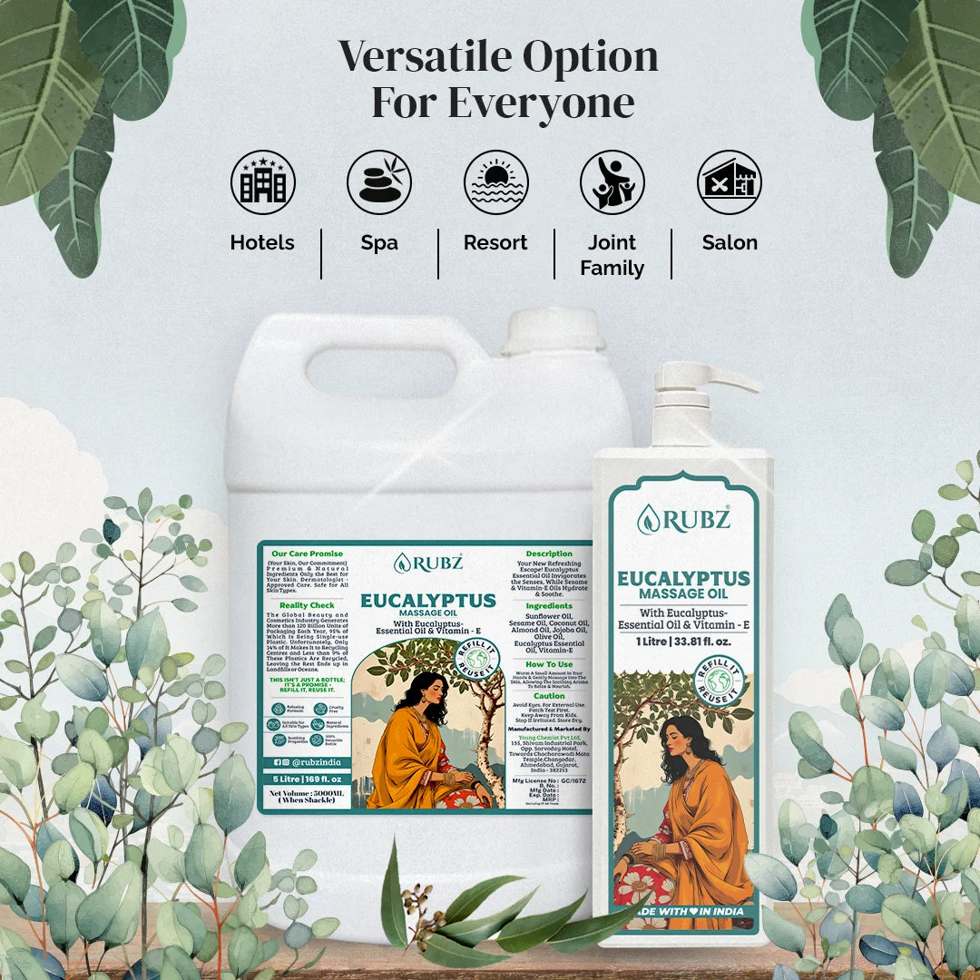 Eucalyptus essential oil massage