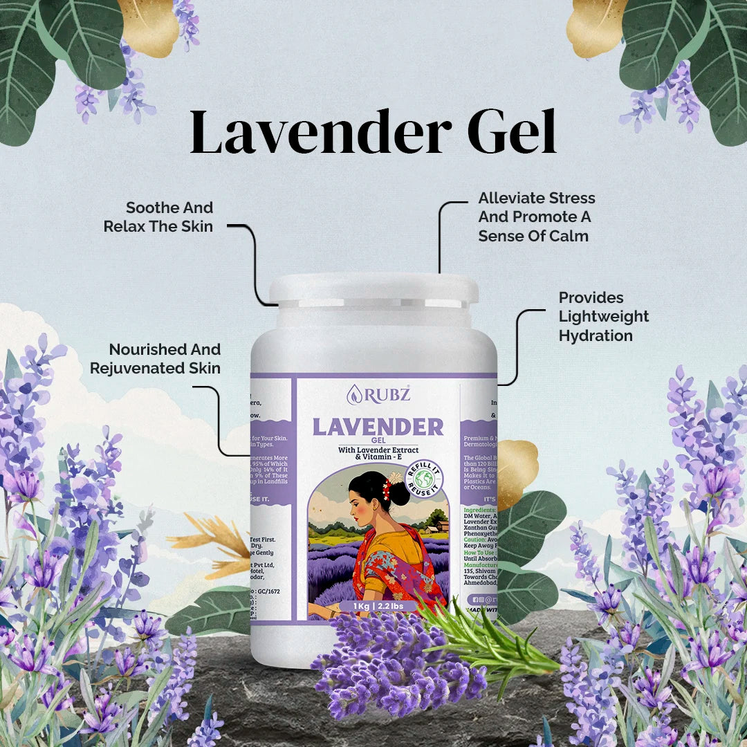 Lavender Gel - 5 Kg | with 200g Refillable Jar