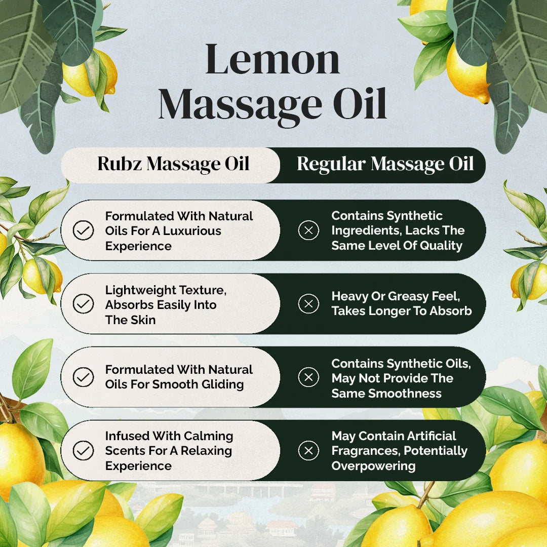 Lemon essential oil massage