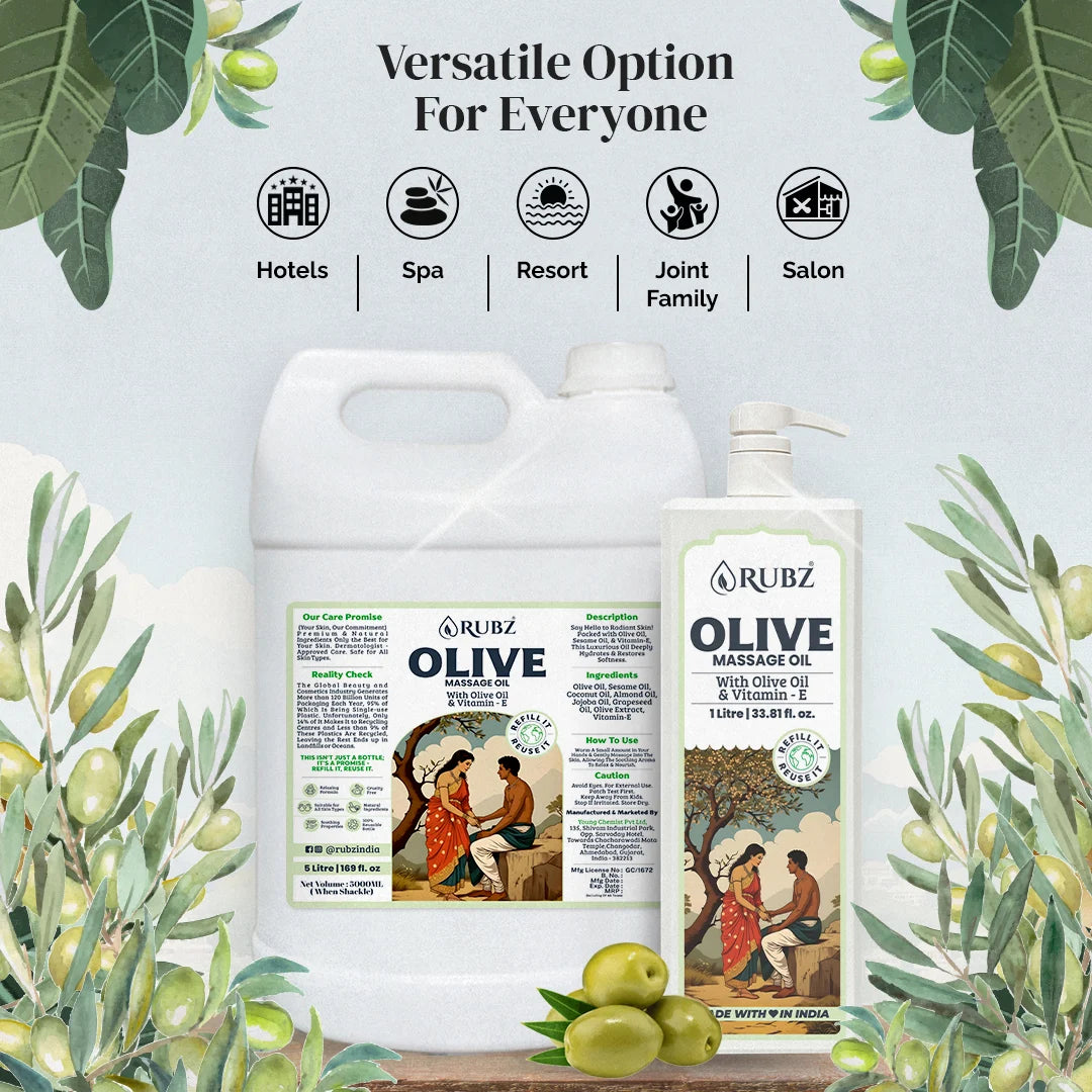Organic olive massage oil