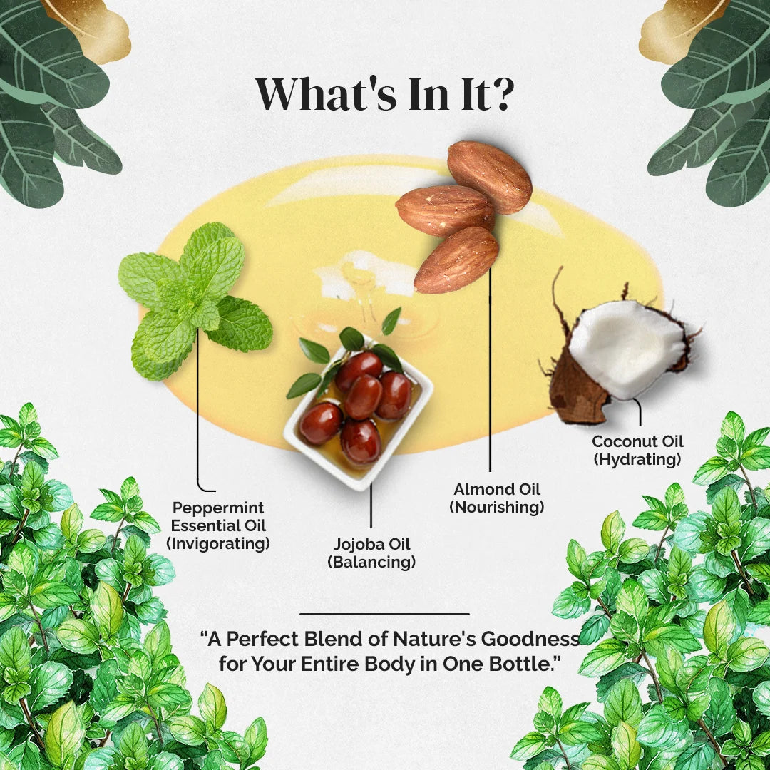 Peppermint body oil for women