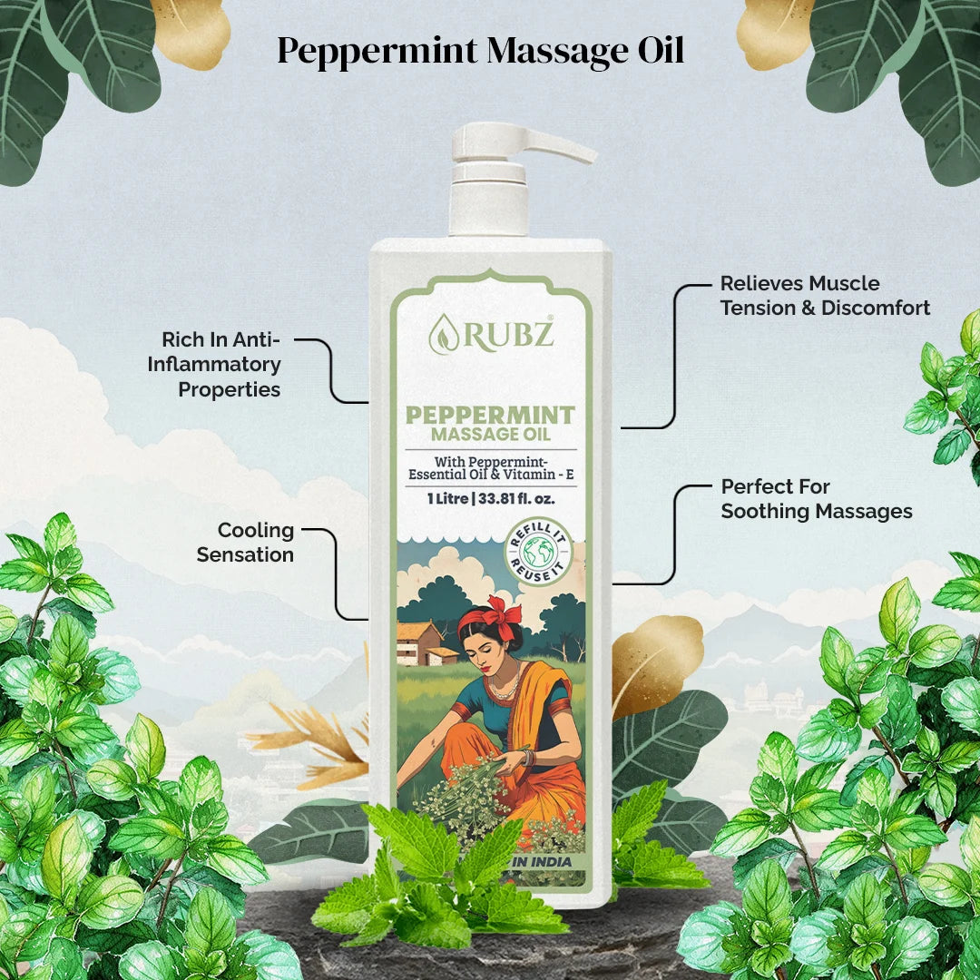 Peppermint massage oil for relaxation