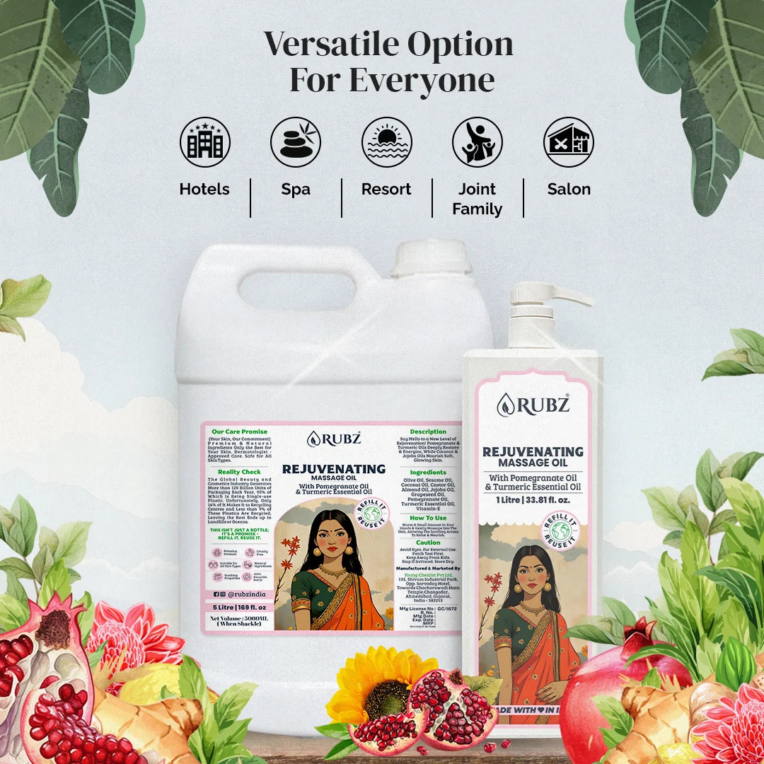 Organic rejuvenating massage oil