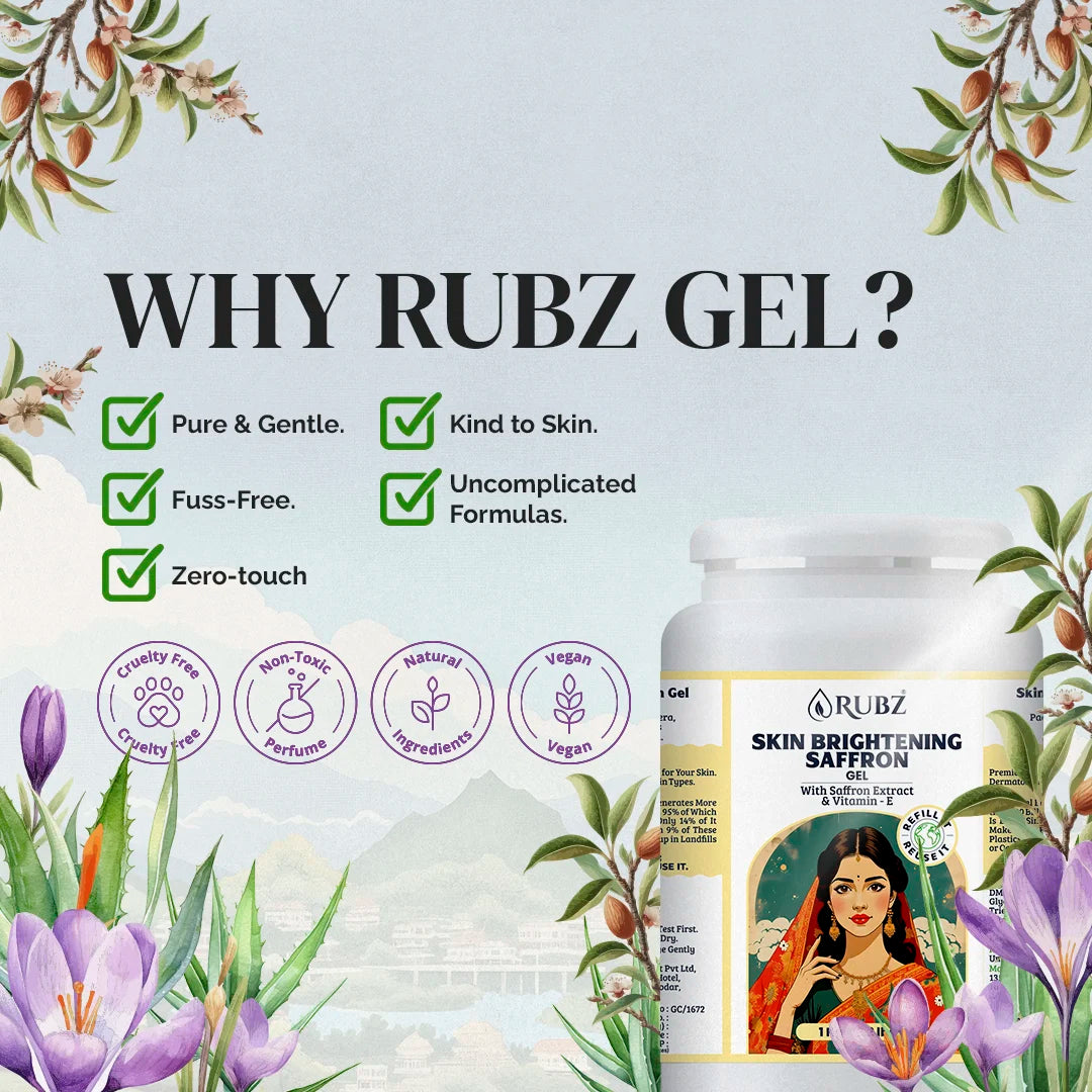 Skin Brightening Saffron Gel - 5 Kg | with 200g Refillable Jar