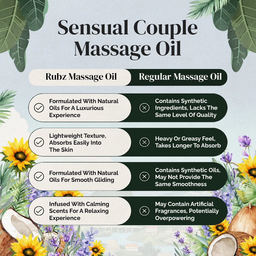 Organic couple massage oil