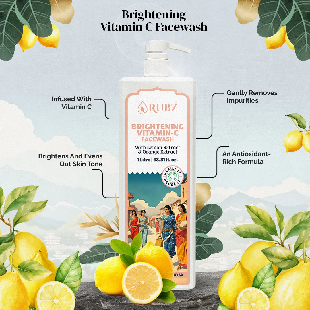 Brightening Vitamin-C Face Wash - 5 Litre | with 500ml Refillable Bottle