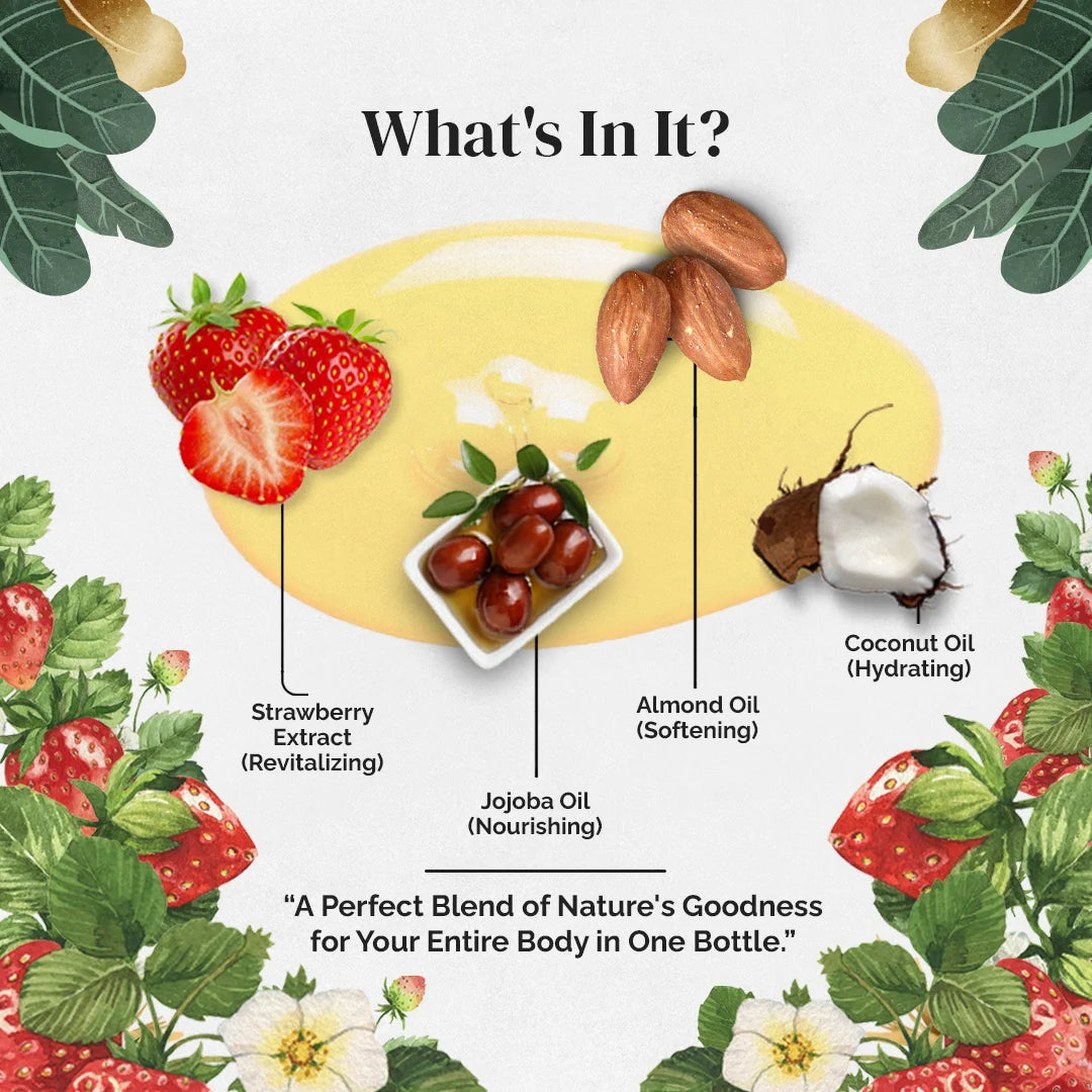 Strawberry oil for glowing skin