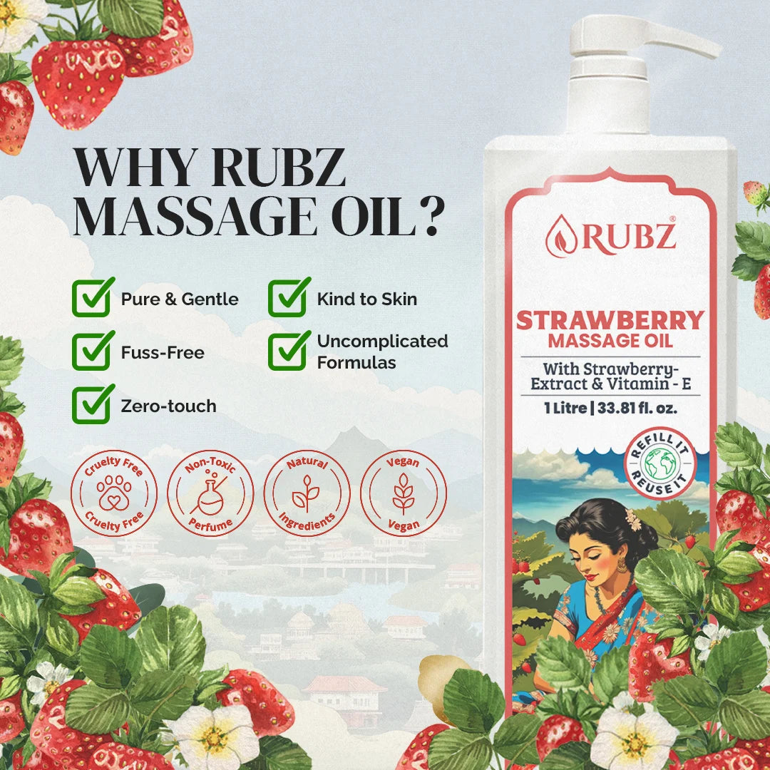 Strawberry massage oil for couples