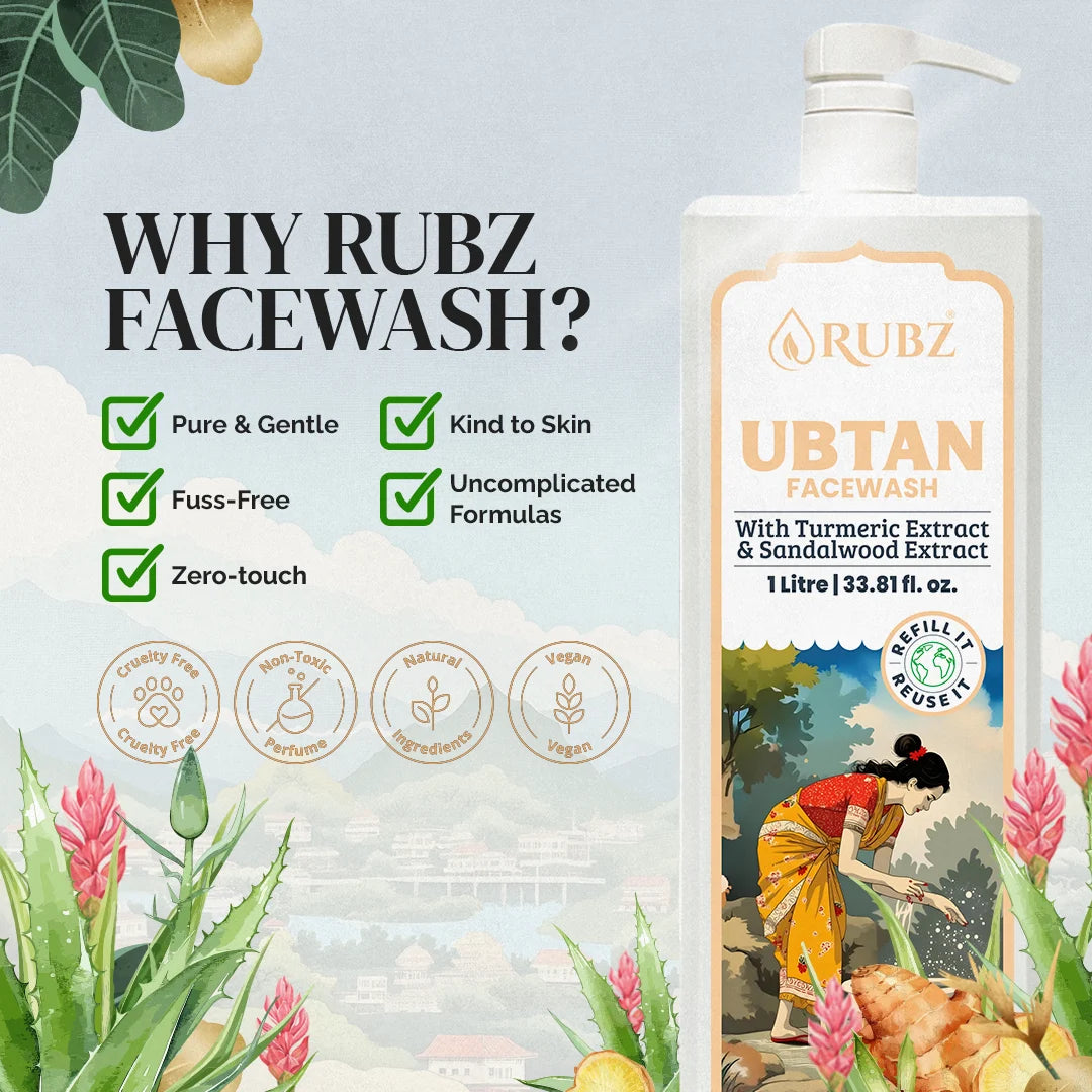 Ubtan Face Wash - 5 Litre | with 500ml Refillable Bottle