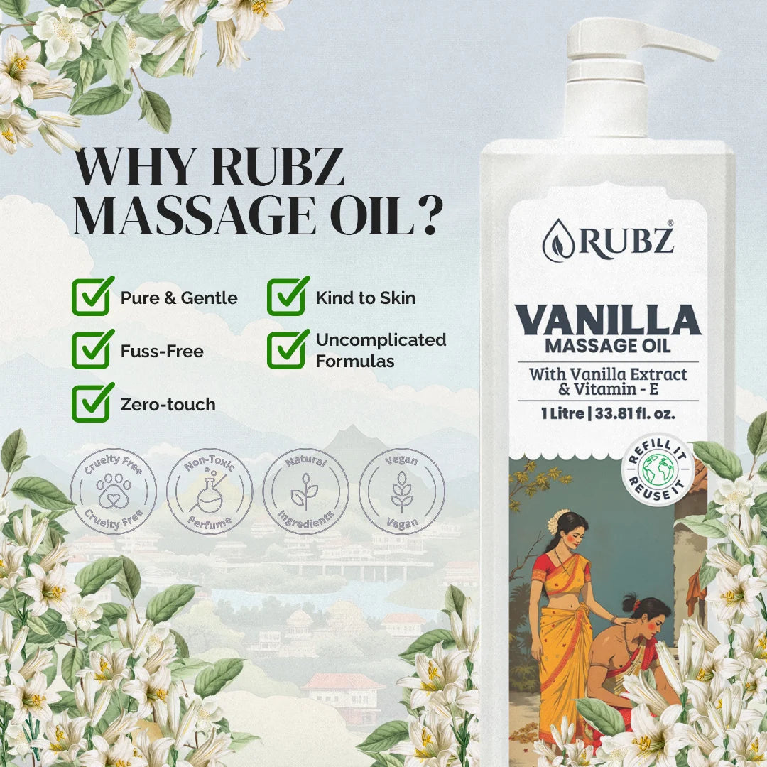 Vanilla essential oil for massage