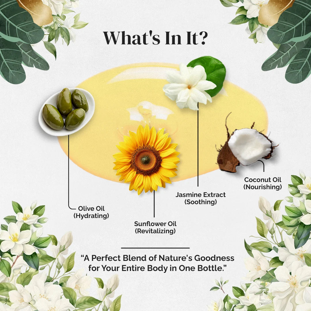 Jasmine Body Massage Oil - 1 Litre