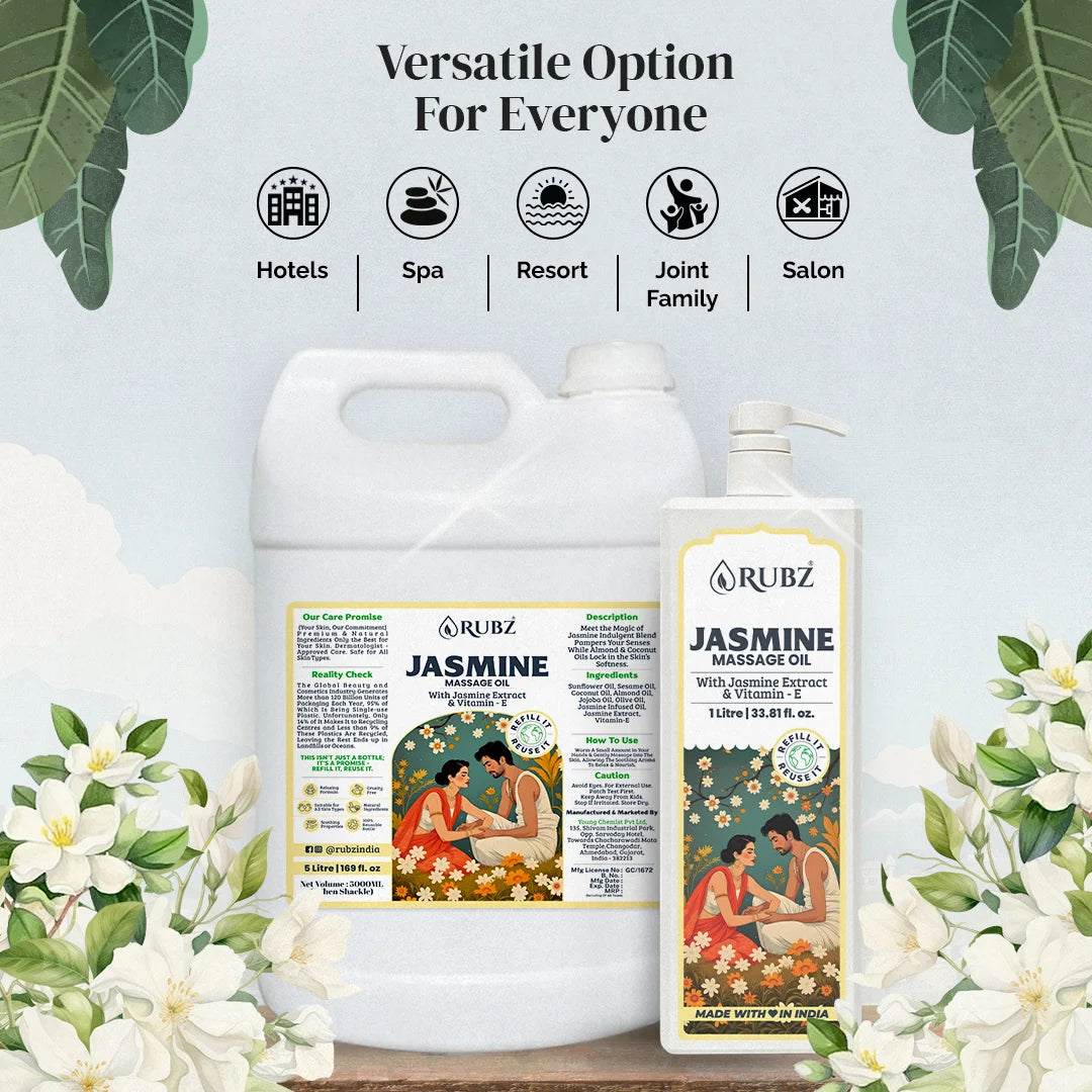 Jasmine Body Massage Oil - 1 Litre
