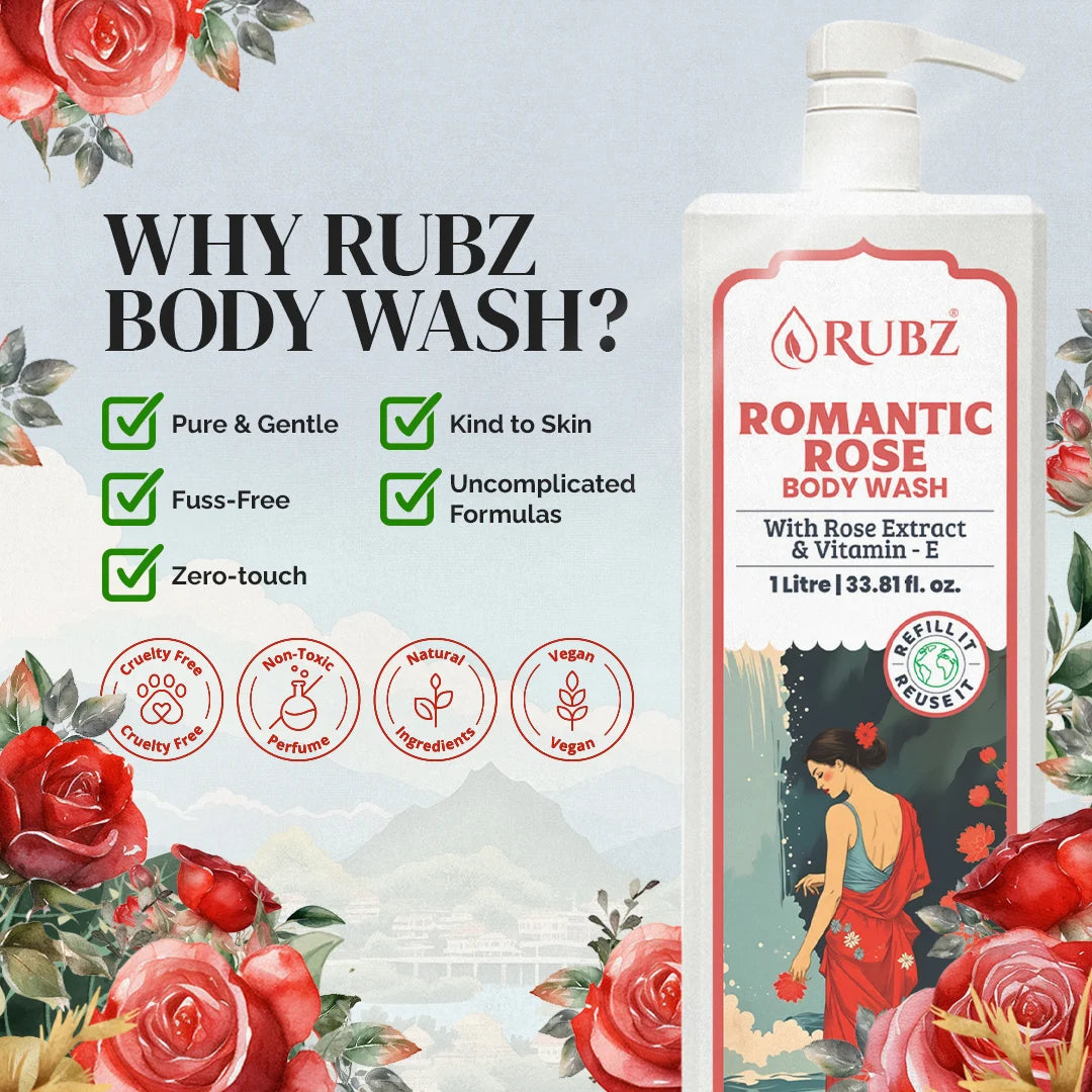 Romantic Rose Body wash - 1 Litre