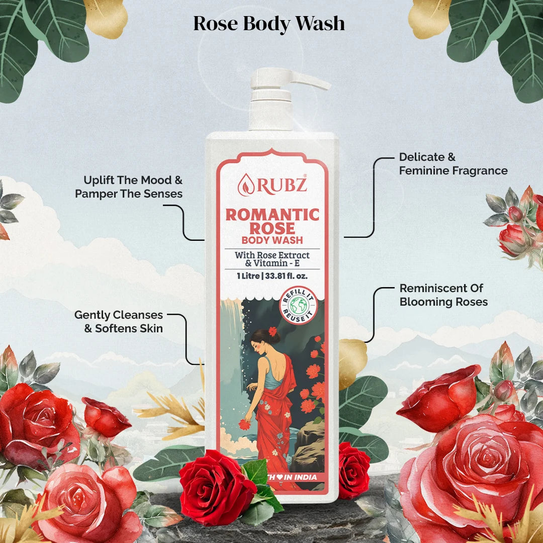 Romantic Rose Body wash - 1 Litre