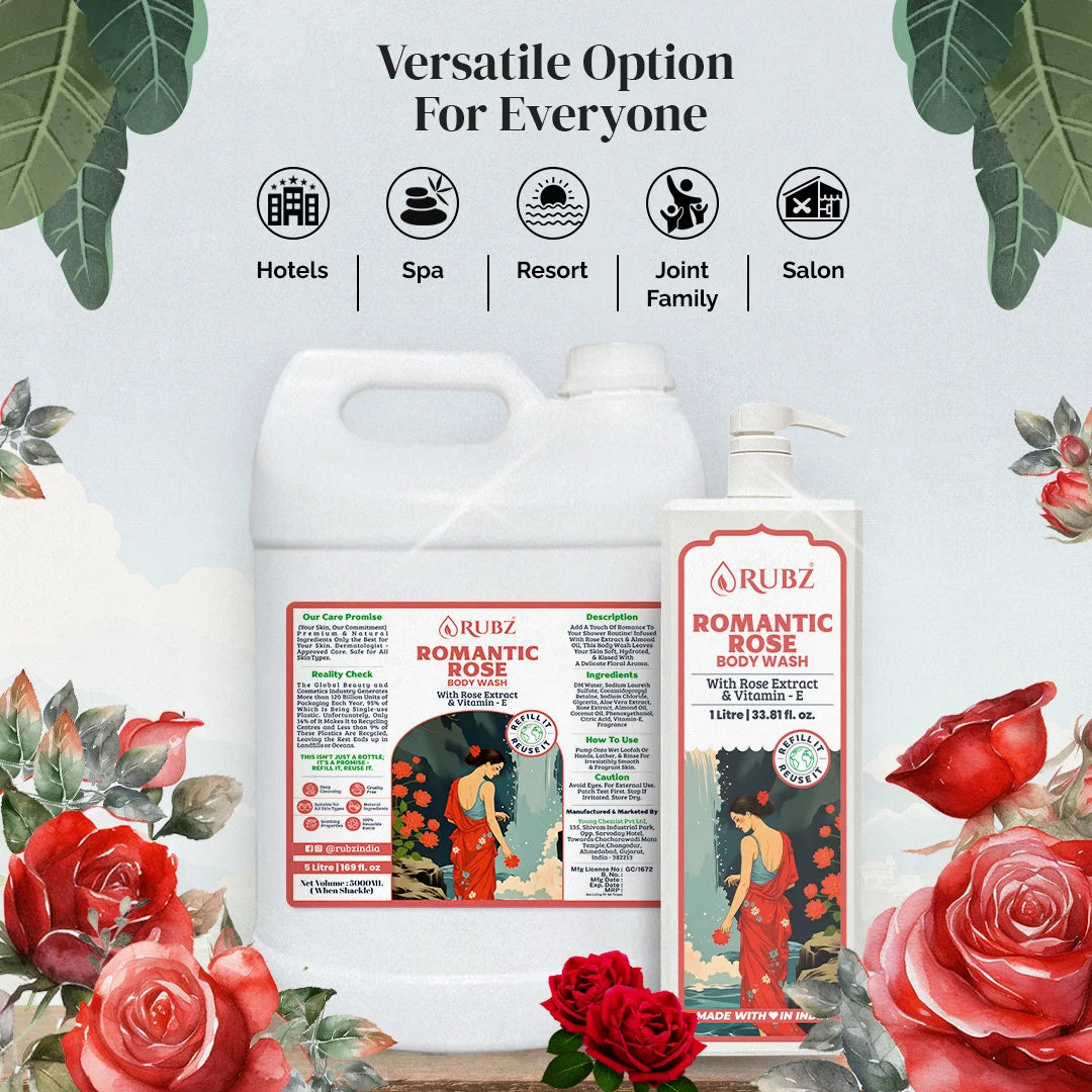 Romantic Rose Body wash - 1 Litre
