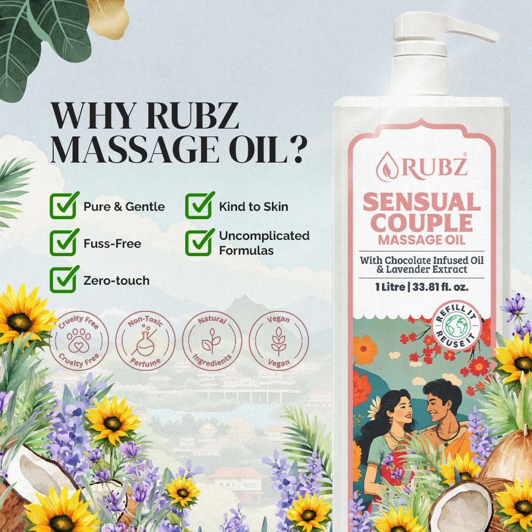 Premium Sensual Couple Body Massage Oil - 1 Litre