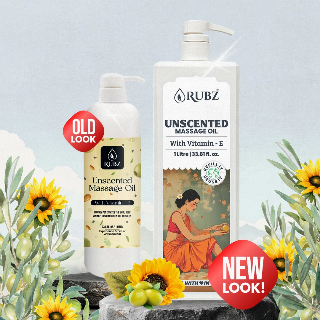 Unscented White Body Massage Oil - 1 Litre